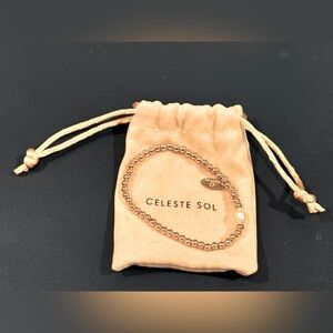 NWOT CELESTE SOL GOLD BRACELET W/ FRESHWATER PEARL